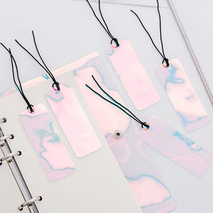 Laser Bookmarks Pink Transparent