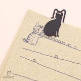 Cute Cat Metal Bookmarks  Black